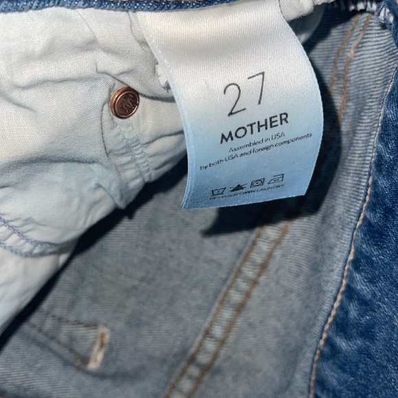 Mother Jeans The Tomcat Ankle Helter Skelter lightening bolt distressed jeans 27 - Picture 8 of 15